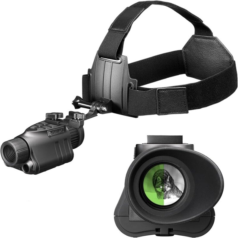 Nightfox Prowl Night Vision Goggles | HD Recording, 32GB | 1x Magnification, Head Mounted, 54° Wide FOV | Dual IR 850 940nm