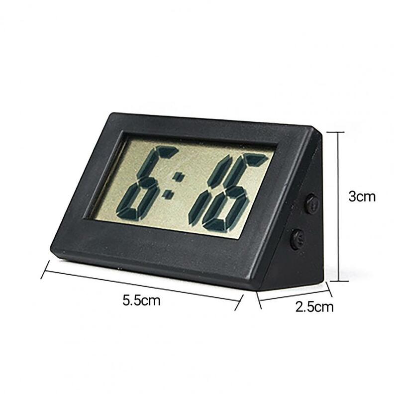 Auto-adesivo Mini Display LCD Relógio Digital Eletrônico, Mesa de tela grande, Relógio para casa e carro