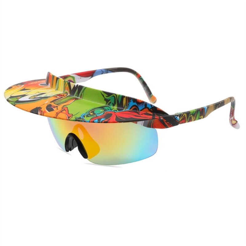 Daszek przyczepia się do okularów przeciwsłonecznych z daszkiem przymocowanym okulary rowerowe osłona przeciwsłoneczna okularów przeciwsłonecznych, wiatroszczelnych okularów przeciwsłonecznych DXAA