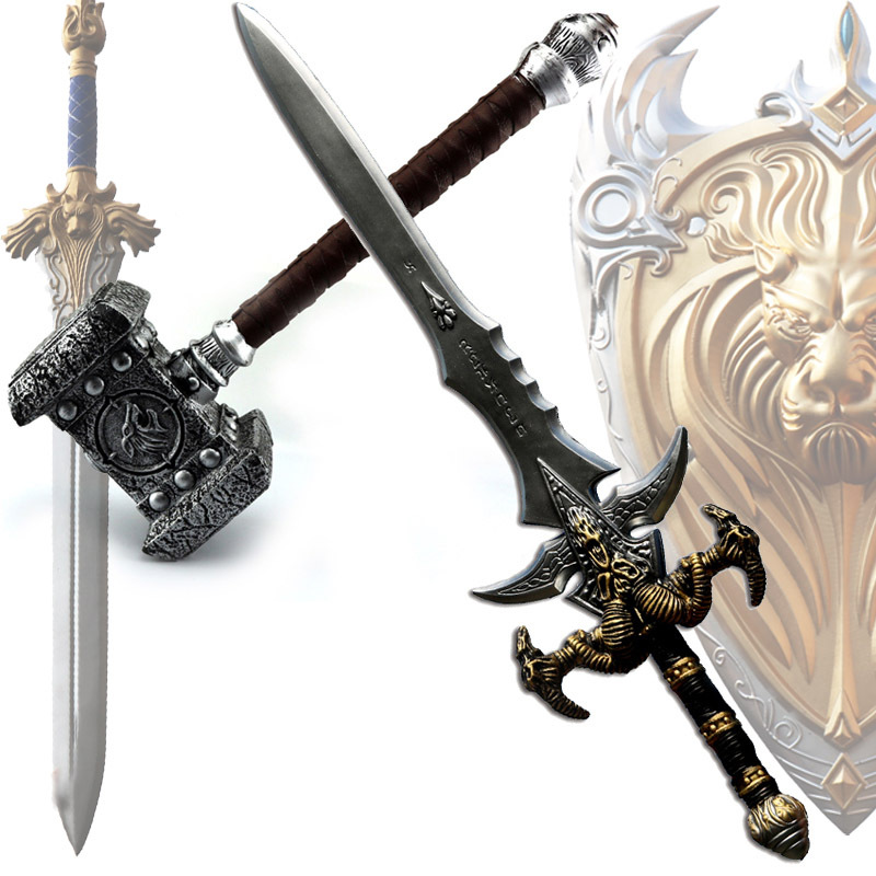 Arma de World of Warcraft Frostmourne Arthas Menethil, juego de Anime, periferia, espada Pu, armas de juguete, Katana, espada Ninja, regalo para niño