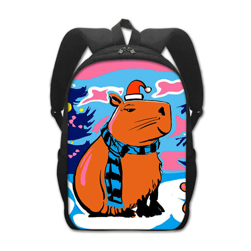 Funny Animal Capybara Backpack 3D Print Schoolbags Child Student for Travel Sport Hiking Fashion Daypack Bookbag Gift, 16 Inches