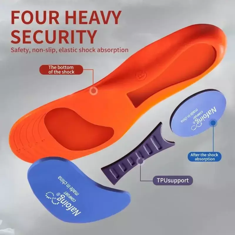 Sport Insoles for Shoes Sole Shock Absorption Deodorant Breathable Cushion Running Insoles for Feet Man Women Orthopedic Insoles