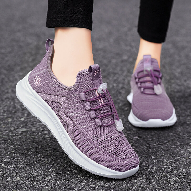Women's Casual Sneakers Fashion Summer New Breathable Flat Slip on Walking Shoes for Women Outdoor Light Ladies Running Shoes