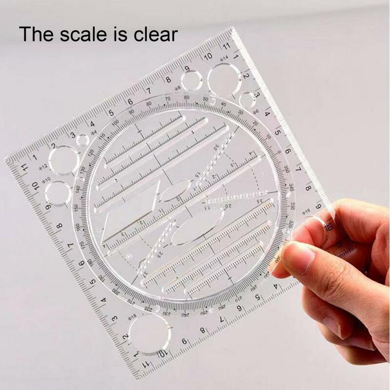 Craft Ruler Creative Square Rotatable Office Supplies Measuring Ruler Art Tool  Drawing Ruler  Measuring Ruler