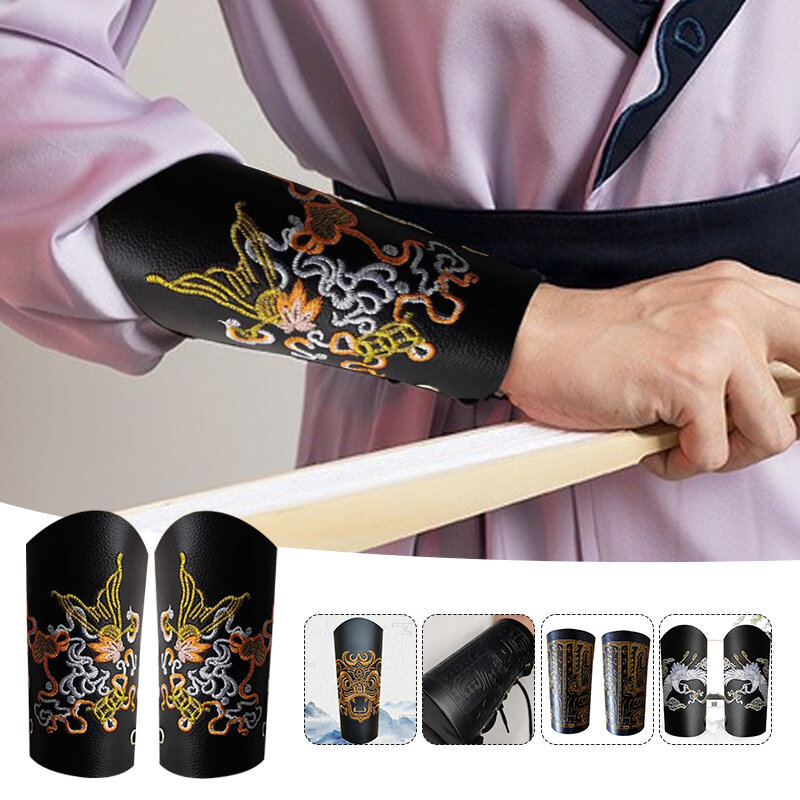 Ancient Hanfu Bracer Women Men Ming Dynasty Cosplay Wristband Chinese Traditional Swordsman Bracers Hanfu Decor Accessories