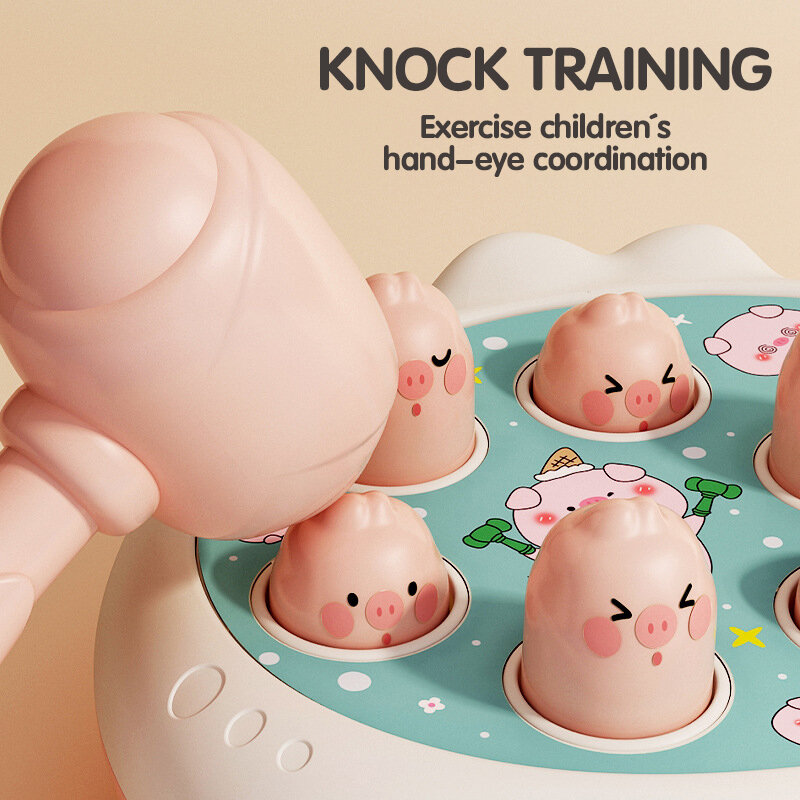 Juego interactivo Whack a Mole para bebé, juguete para golpear, desarrollo temprano, coordinación mano-ojo, martillos educativos, juguetes para niños, regalo