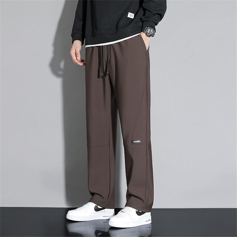 Pantalones de chándal impermeables para hombre, pantalones elásticos informales a la moda, de talla grande 10xl, con cintura elástica