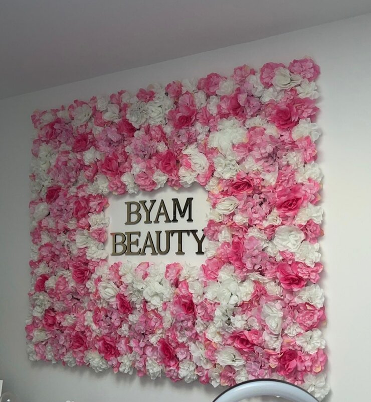 Rosa romântico flor artificial painéis de parede casamento festa de aniversário decoração loja janela pano de fundo decoração da flor personalizado