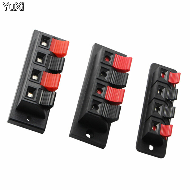 YUXI 1Pcs 2 4 10 12 Positions Connector Terminal Push In Jack Load Spring Audio Speaker Terminals Plug Socket Clip