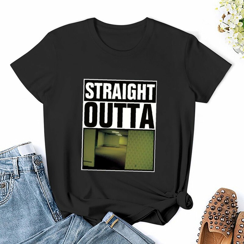 Straight Outta The Backrooms T-shirt plus size tops hippie clothes vintage clothes t shirts for Women loose fit