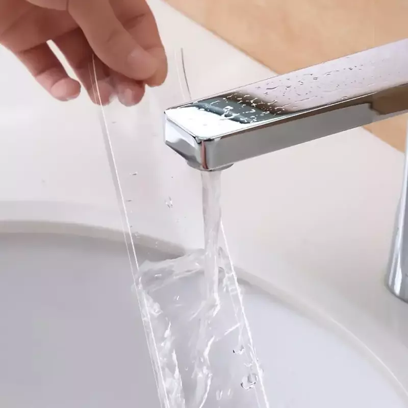 両面透明防水粘着テープ,家の装飾,キッチン,バスルーム用の強力で再利用可能な防水製品
