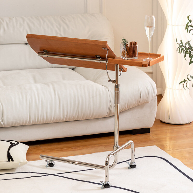 Mid-Ancient leggio in legno massello divano Trolley regolabile soggiorno e comodino Mobile in legno tavolino da tè
