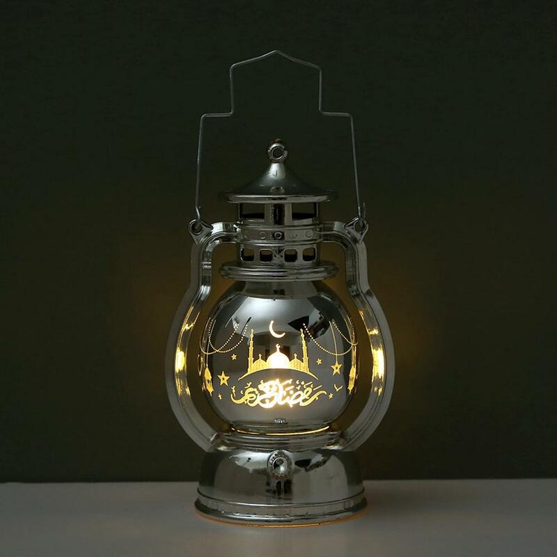 Lampu Led Portable, lampu elektronik lentera lilin Mubarak Muslim dekorasi pencahayaan Lebaran Ramadan Islami Z7b2