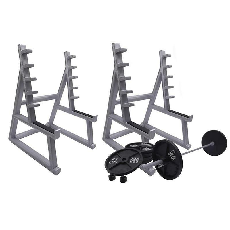 Funny Barbell Design Squat Rack Pen Stand Holder Creative Gifts For Fitness Weightlifting Enthusiasts Office Desk Ornament Decor
