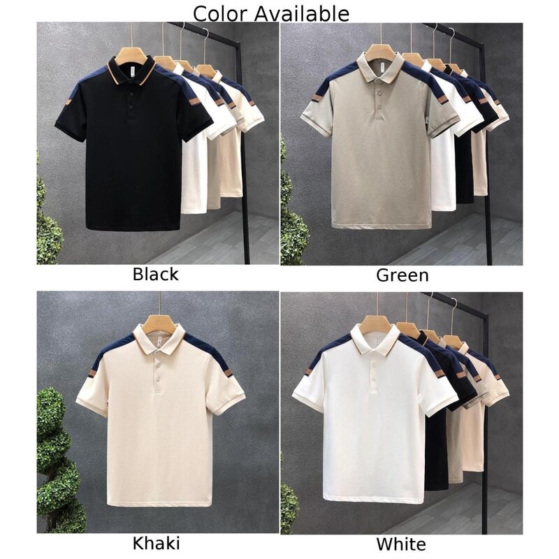 Top Men Shirt Vacation Daily Holiday Breathable Color Block Korean Style Short Sleeve Simple Youth Popular Top