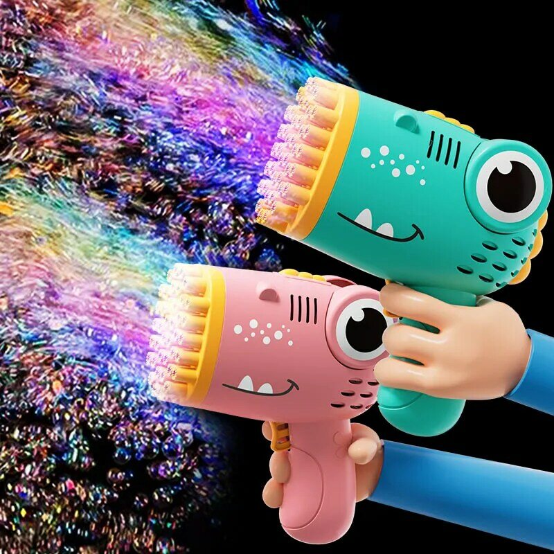 Pistola de burbujas de 40 agujeros para niños, juguetes de baño para niños, no incluye batería
