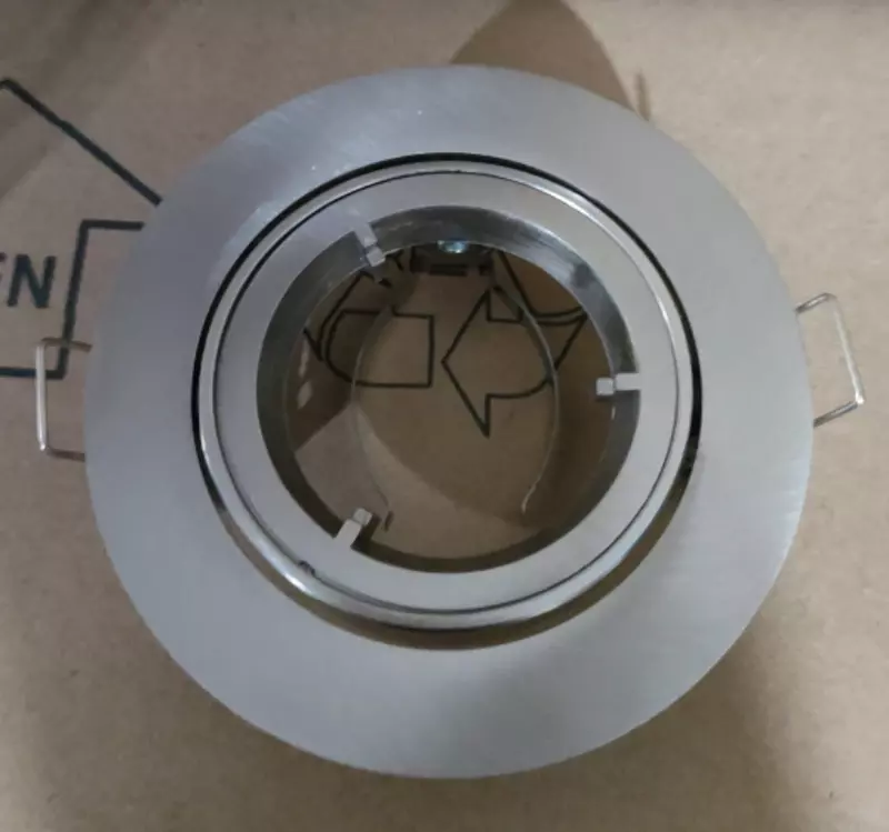円形アルミニウムランプホルダー,LEDシーリングライト,ランプ電球付きフレーム,mr16,gu10