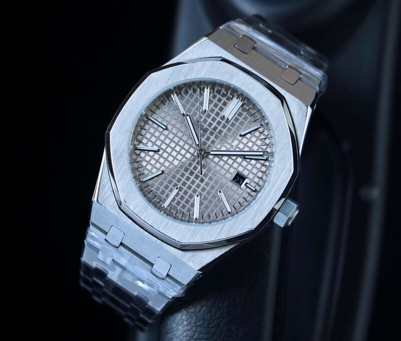 Montre mécanique avec bracelet en acier saphir pour homme, marque de luxe, qualité supérieure, mouvement 9015, cadeau charmant