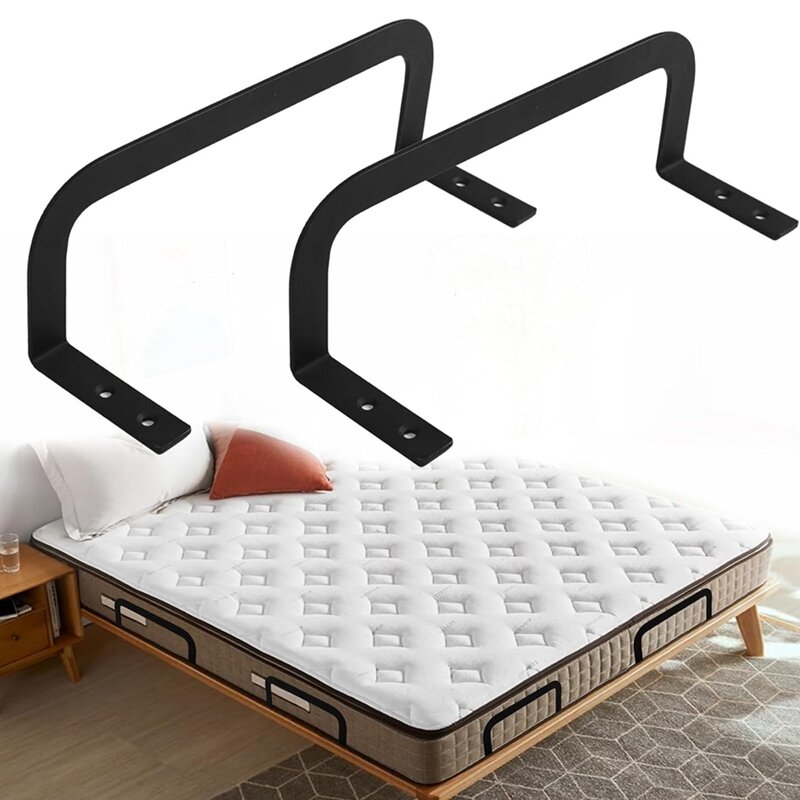 Tope deslizante para colchón de 2 piezas, barra de retención de Metal para camas ajustables, evita que el colchón se deslice, duradero y fácil de usar