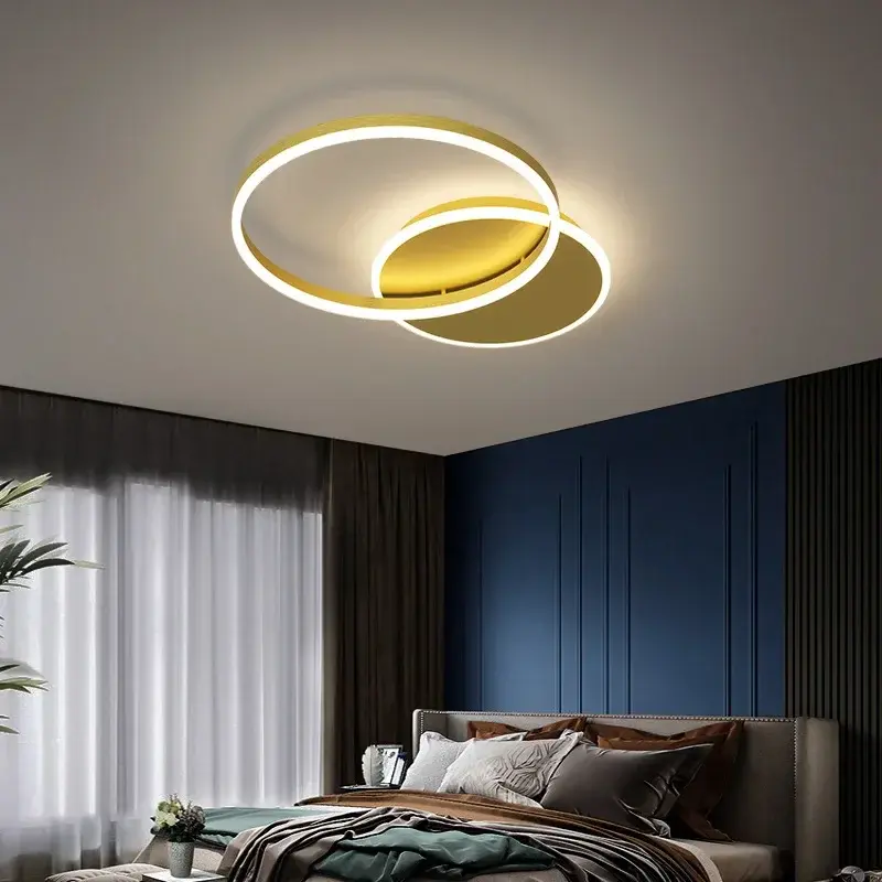 Современная лампа для потолка, алюминиевая Люстра для гостиной, столовой, спальни, отеля, домашний декор, светильник с блеском