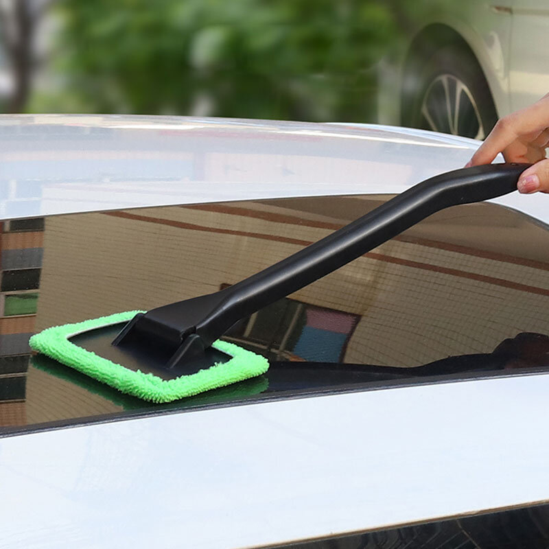 แปรงปัดฝุ่นกระจกหน้ารถยนต์ด้ามยาวแปรงทำความสะอาดแก้วที่ใช้ในครัวเรือนอุปกรณ์ล้างรถ