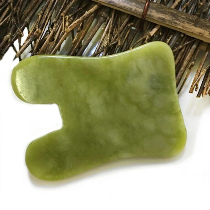Placa de raspado corporal, herramienta de masaje, tablero de piedra de Jade Natural, tratamiento tradicional