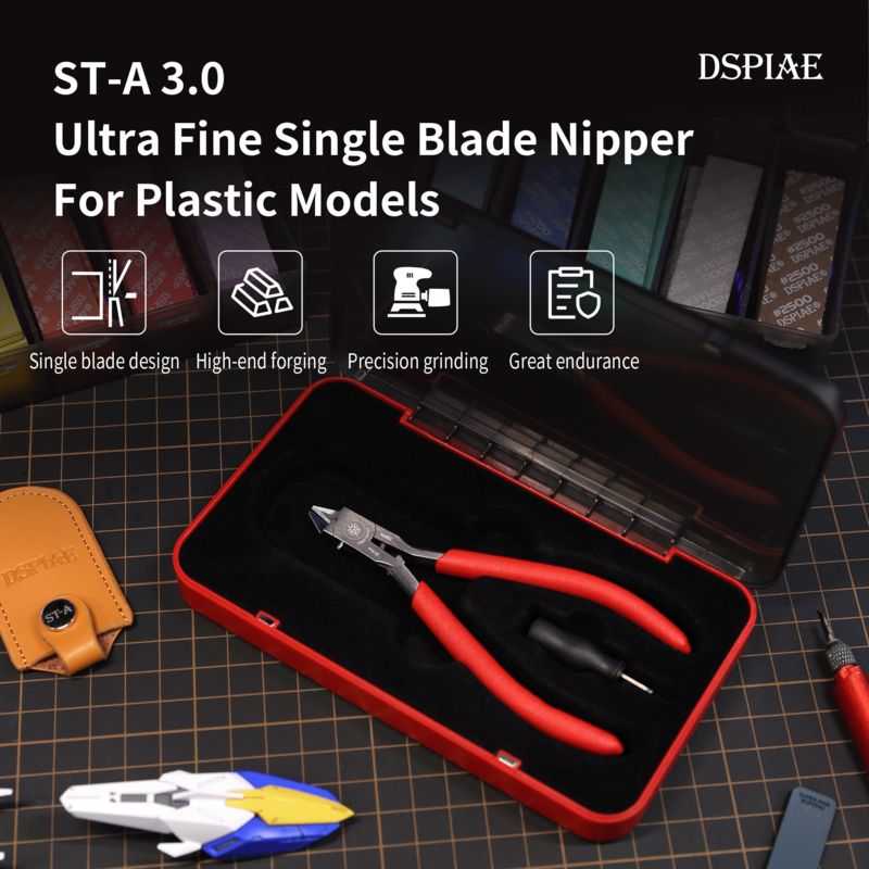 DSPIAE-Juego de pinzas de una hoja para modelado de ST-A3.0, accesorio de corte para manualidades, herramienta de fabricación de modelos militares, 3,0 unidades