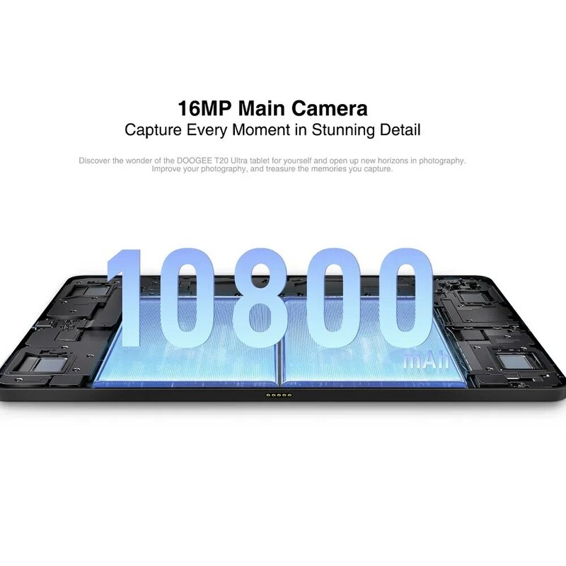 DOOGEE-Tableta T20 Ultra de 7,6mm, 12 pulgadas, 2K, Helio G99, ocho núcleos, 12GB + 256GB, 10800mAh, cámara principal de 16MP, Android 13, estreno mundial