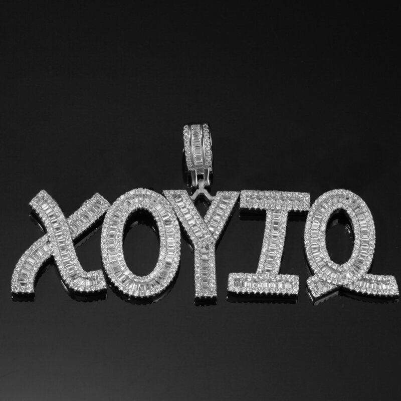 Ожерелье Uwin Cutsom с надписью и кулоном, украшение в стиле хип-хоп, роскошная теннисная цепь с цирконием, украшение со сверкающими элементами