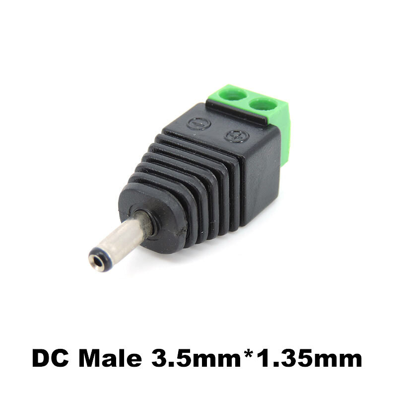 Conector de CC hembra y macho, 5,5x2,1 MM, 5,5x2,5 MM, 3,5x1,35 MM, adaptador de toma de corriente, tira de luz Led, terminal de cable CCTV L1