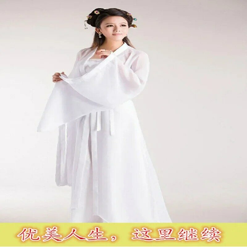 중국 실크 로브 코스튬 소녀 여성 기모노, 중국 전통 빈티지 민족 골동품 원피스 댄스 코스튬 코스프레 한푸 세트