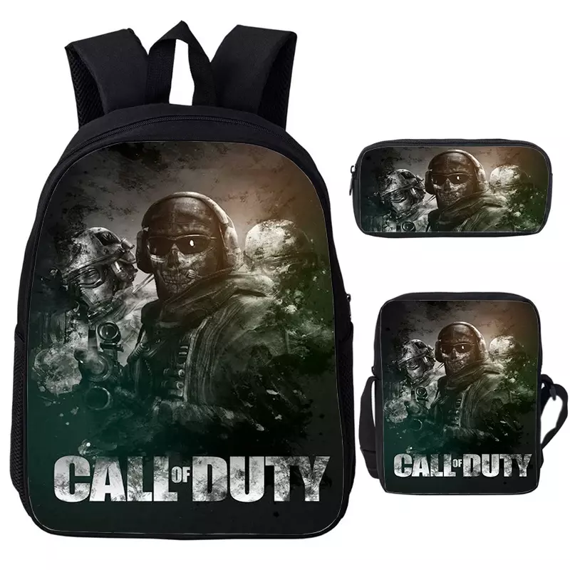 Gioco Call Of Duty Warzone zaini ragazzi ragazze borsa da scuola zaino per bambini 3 pezzi Set studenti Bookbag zaino da viaggio borsa regalo