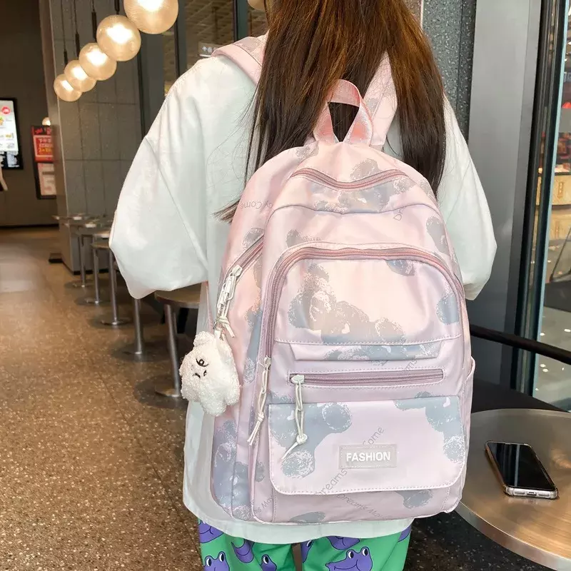 Printing Schoolbag Leisure Large-capacity Travel Bag Japanese Simple Junior High School Student Backpack Student Computer Bag