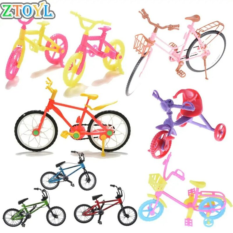 Anak-anak Bermain House Mainan Anak Rumah Boneka Preted Bermain Buatan Tangan Sepeda Mainan Anak Plastik Mini Sepeda untuk Boneka Aksesoris