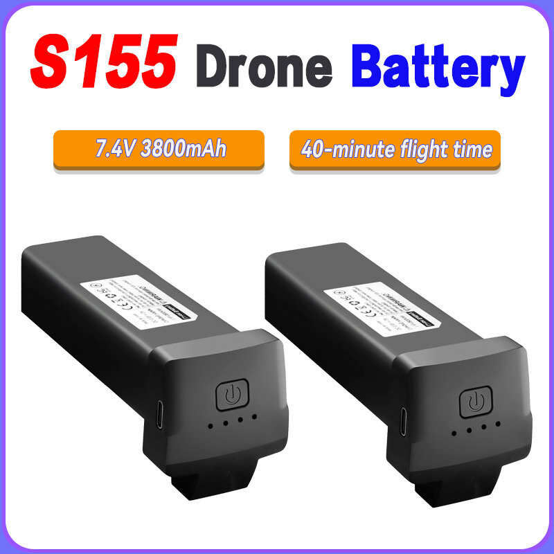 Baterai Drone S155 asli 7.4V 3800mAh untuk S155 baterai Drone Mini suku cadang aksesori baterai Quadcopter RC
