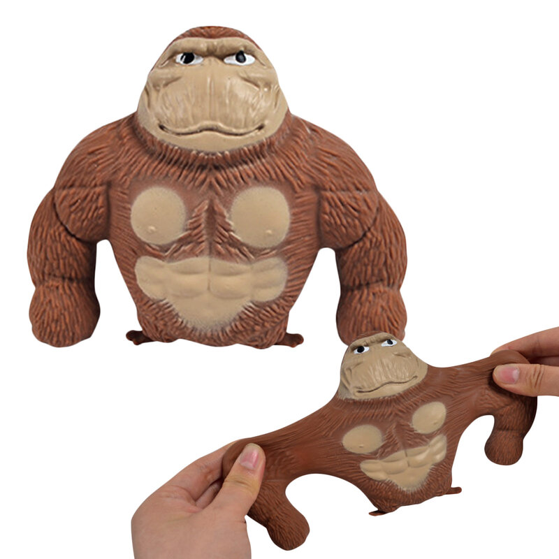 Juguete antiestrés de orangután para niños, juguete antiestrés, mono elástico, gorila divertido, decoración del hogar, regalo de cumpleaños