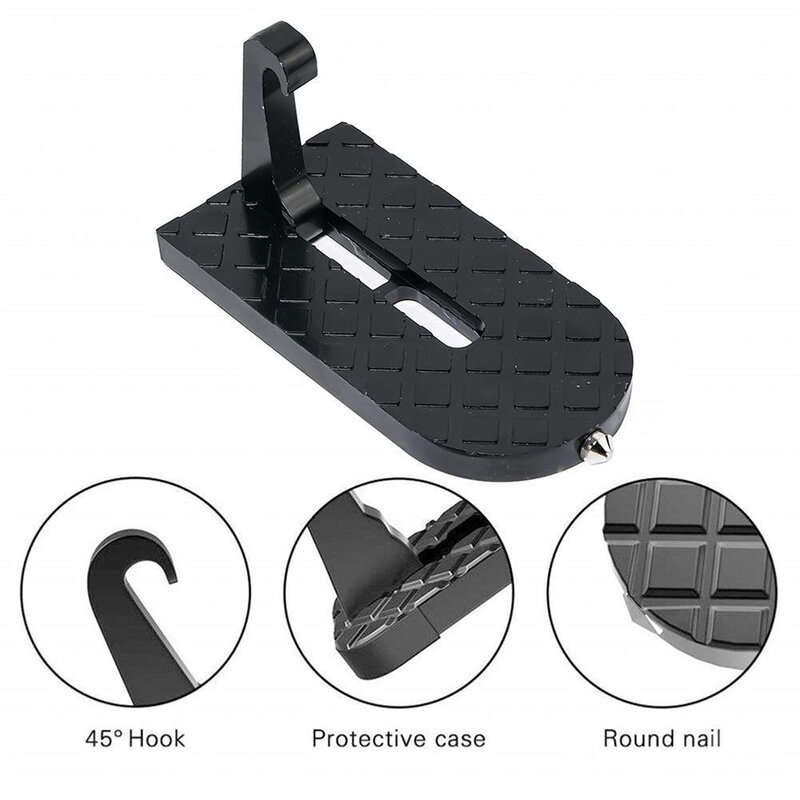 Multifunction Roof Rack Step Car Pedals Foldable Car Door Step Universal Latch Hook Auxiliary Foot Pedal Safety Hammer For SUV