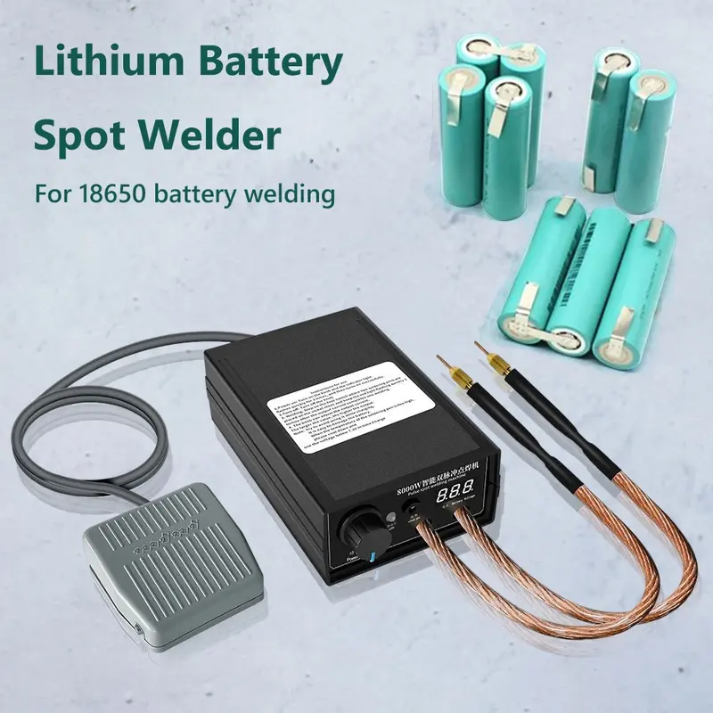 8000W High Power Spot Welder Portable Handheld Current Adjustable Welders for 18650 Battery Hand Tool Footpedal /  Automatic