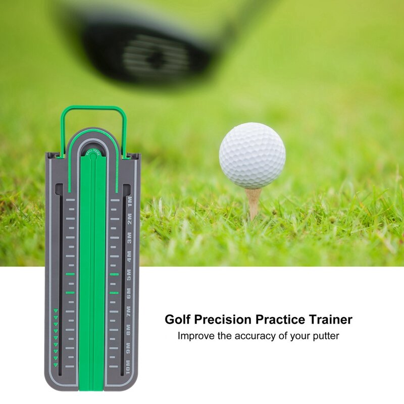 Bor putt jarak presisi Golf, bor putt hijau, bantalan bola Putt Mini, aksesori alat bantu latihan Golf