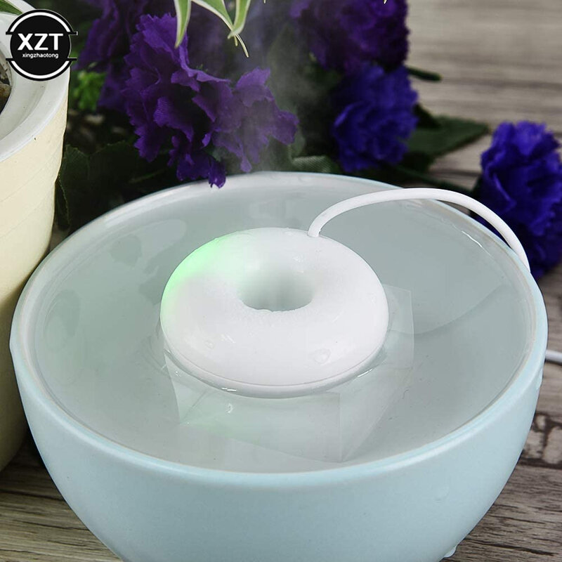 USB Mini Desktop Humidifier Creative Donut Styling Humidifier Portable Air Purifier Home Learning Office Fragrance Diffuser
