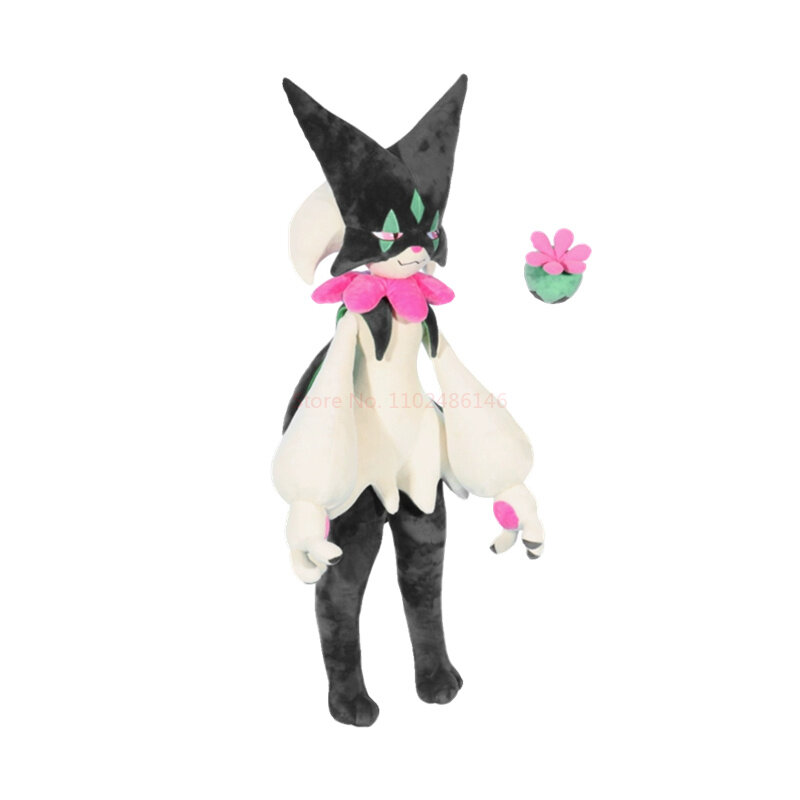 80cm New Pokemon Kawaii Meowscarada Plush Toy Soft Stuffed Animals Doll Throw Pillow Room Decorate Children's Birthday Gifts