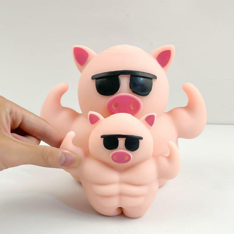 Juguete exprimidor creativo para niños, juguete de descompresión para estiramiento muscular de cerdo, para aliviar el estrés y la ansiedad