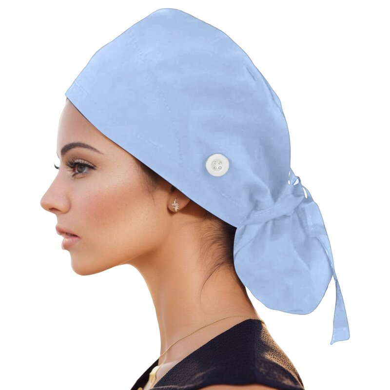 Scrub Cap Gorros Quirofano Mujer prezzi all'ingrosso berretto da laboratorio in cotone cappello da negozio di animali berretti chirurgici medici berretto da lavoro medico da laboratorio