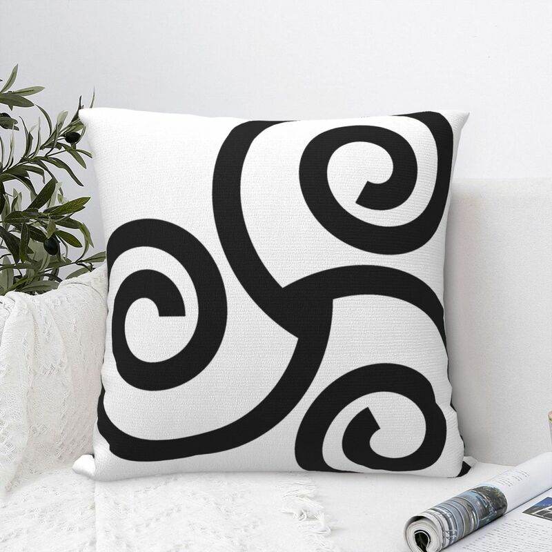 Celtic Triskelion Celts Symbols Square Pillow Case for Sofa Throw Pillow