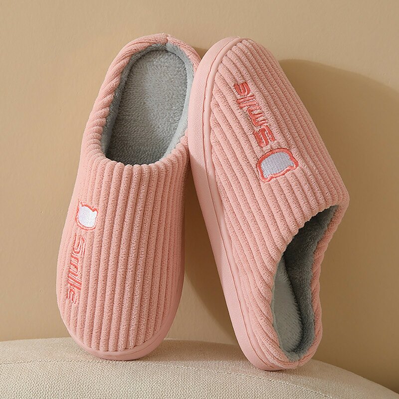 Autumn Winter Shoes Slippers Shoes Home Cotton Slipper Shoes For Women Men's Indoor Soled Warm Winter Shoes Woman Warm Slipper