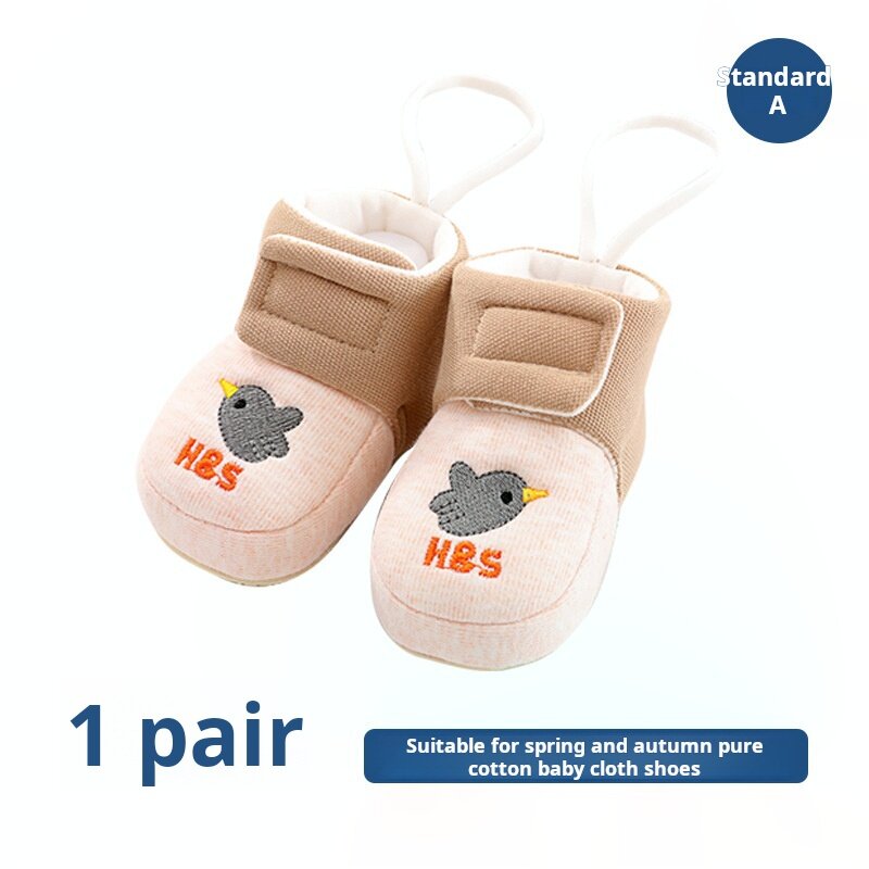 Sapatos de bebê de algodão respirável e colorido, antiderrapante, sola macia, para recém-nascido, primavera e outono