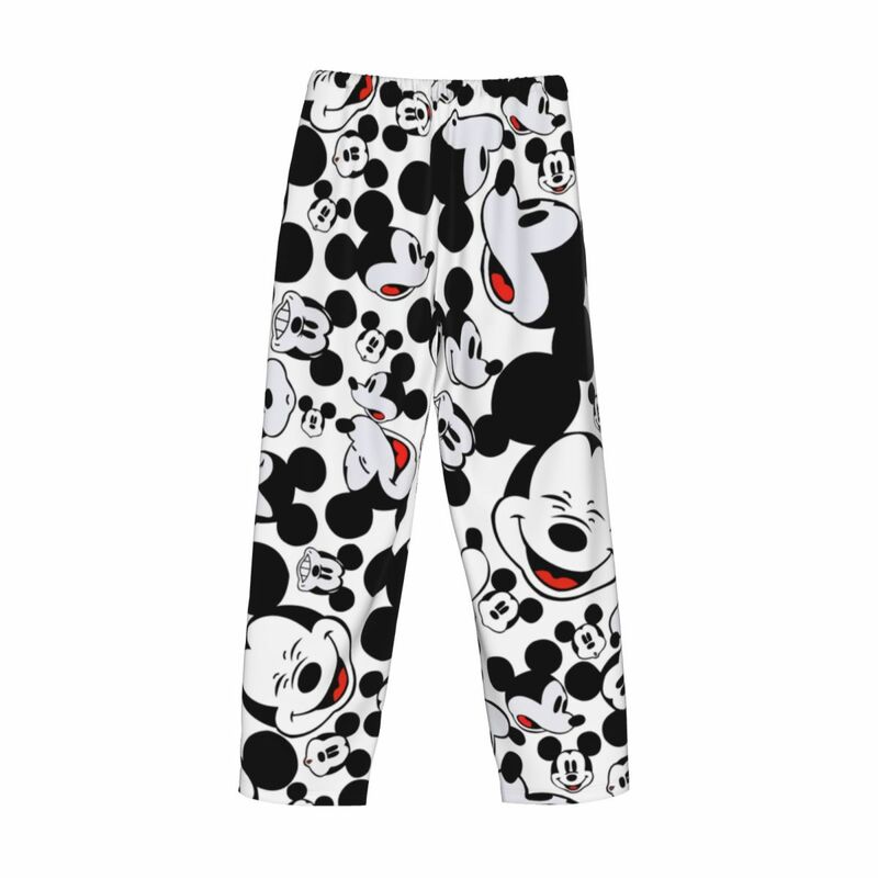 Custom Print Heren Mickey Mouse Cartoon Animatie Tv Pyjama Broek Nachtkleding Slaap Lounge Broek Met Zakken