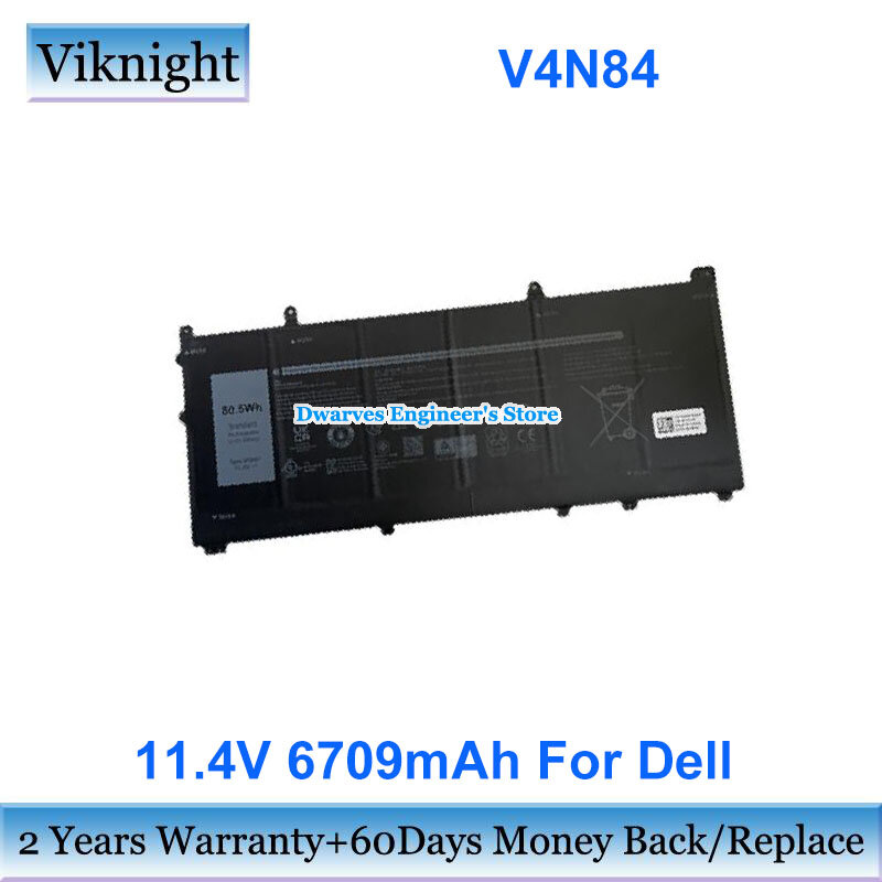 Genuine 11.4V 6709mAh 80.5Wh Battery VG661 for Dell V4N84 Laptop Batteries