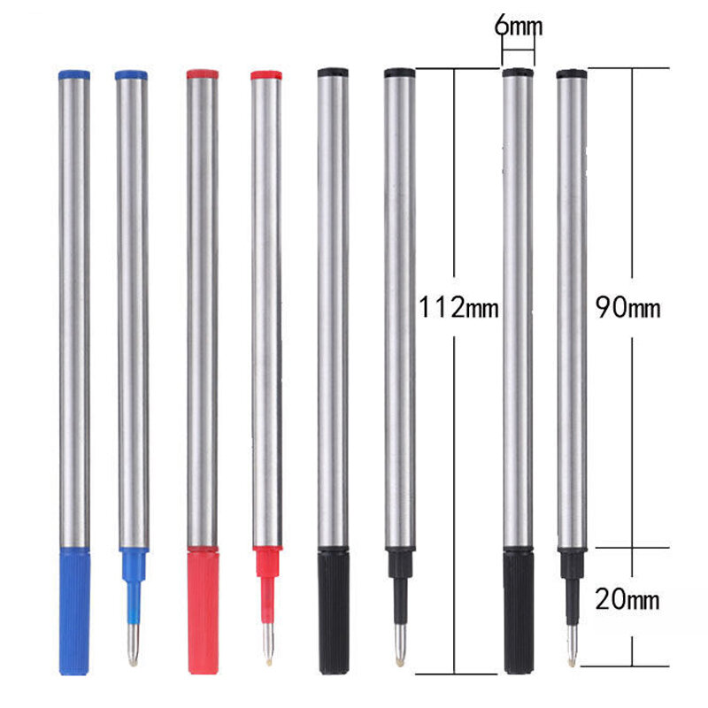 5pc 11cm metalowe wkłady 0.5mm Roller długopis pióro biznesowy Ball wkłady długopisowe długość biurowe zaopatrzenie szkolne papiernicze