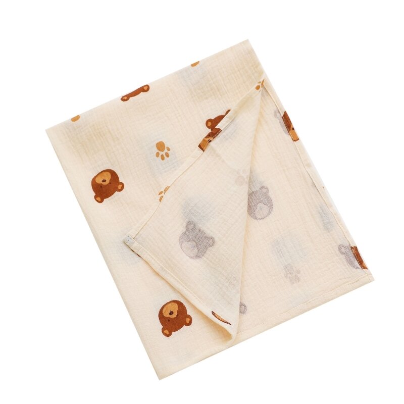 Manta de algodón con estampado Floral para bebé, manta de muselina para pañales, tela arrugada para cochecito de recién nacido